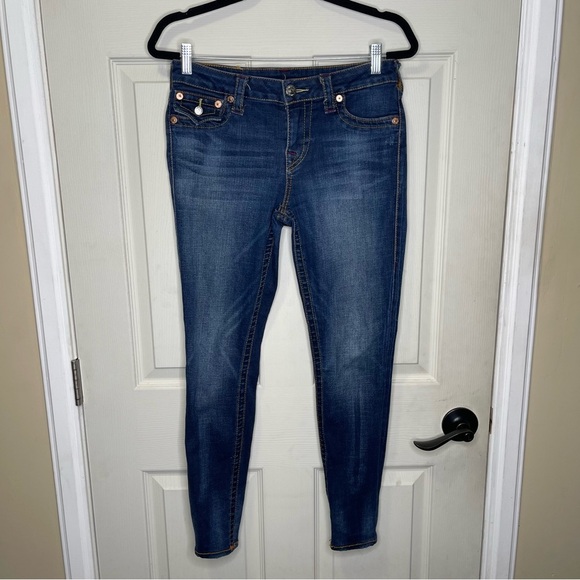 True Religion Pants - True Religion Women’s Super Skinny Big T Flap Jean Sz 28